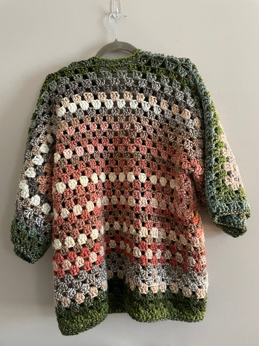 Autumn Inspired Ocatagon Cardigan - Three Quarter Sleeves