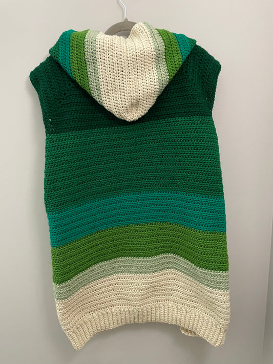 Willow Hooded Vest - Shades of Green