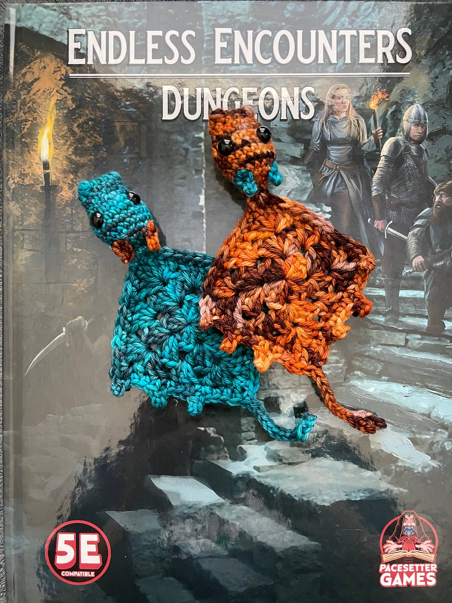 Mini Book Dragon - Mini Crochet Dragon Bookmarks
