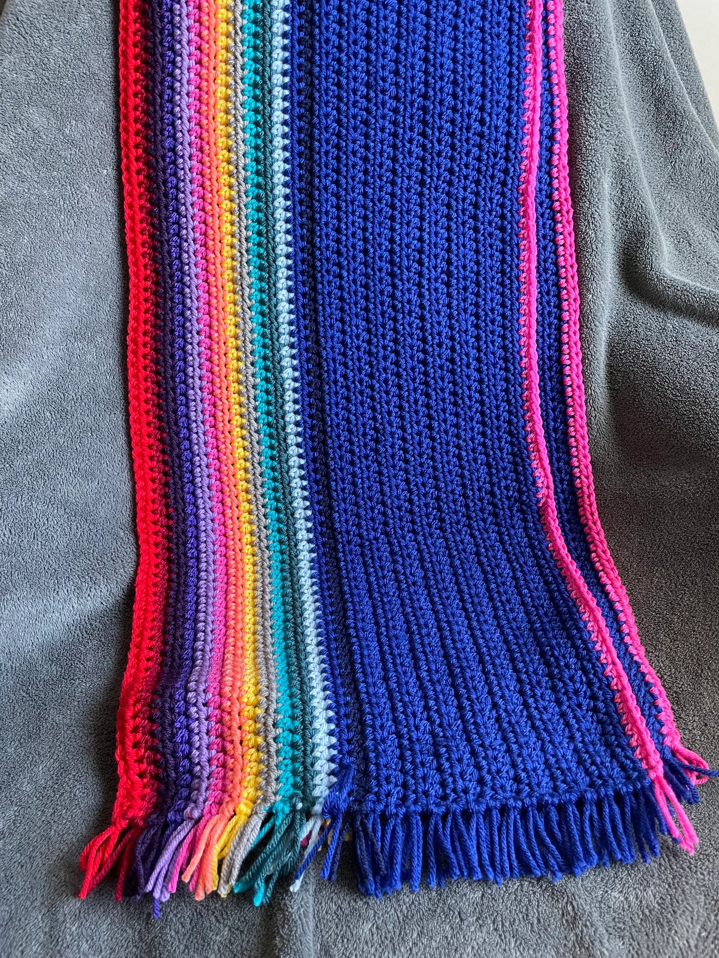 13th Doctor Inspired Scarf / Rainbow Scarf
