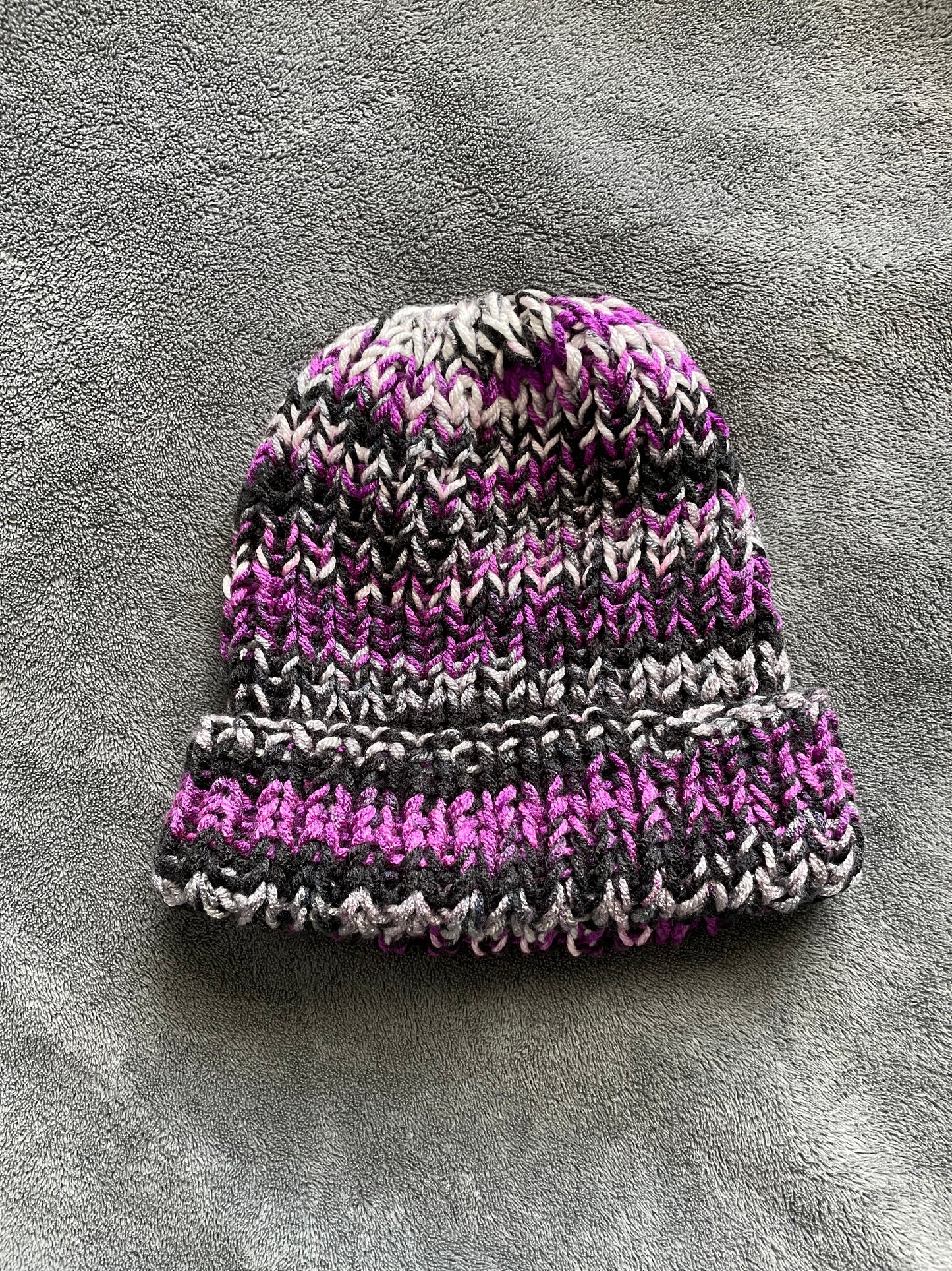 Asexual Flag Inspired Colors Knit Winter Hat/Beanie/Toque