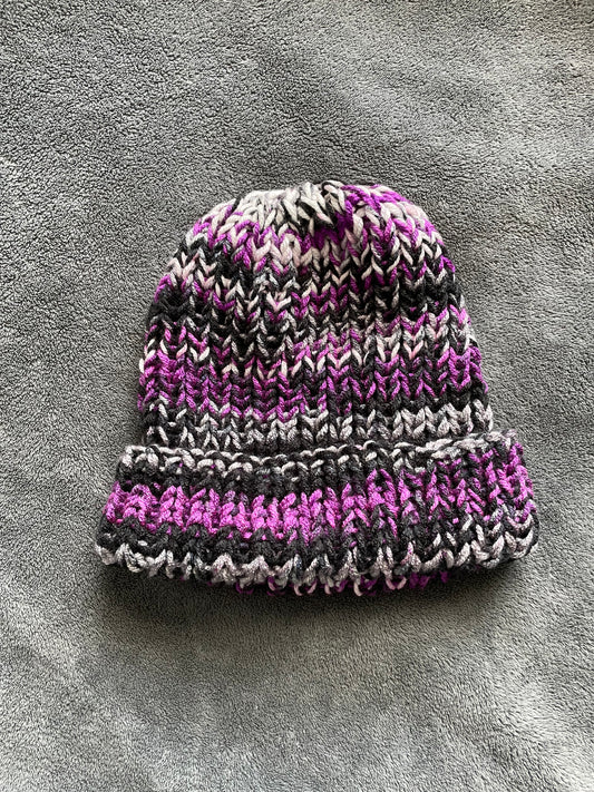 Asexual Flag Inspired Colors Knit Winter Hat/Beanie/Toque