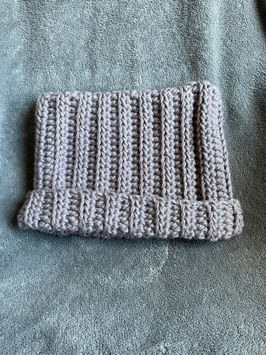 Chunky Grey Cat Ear Hat