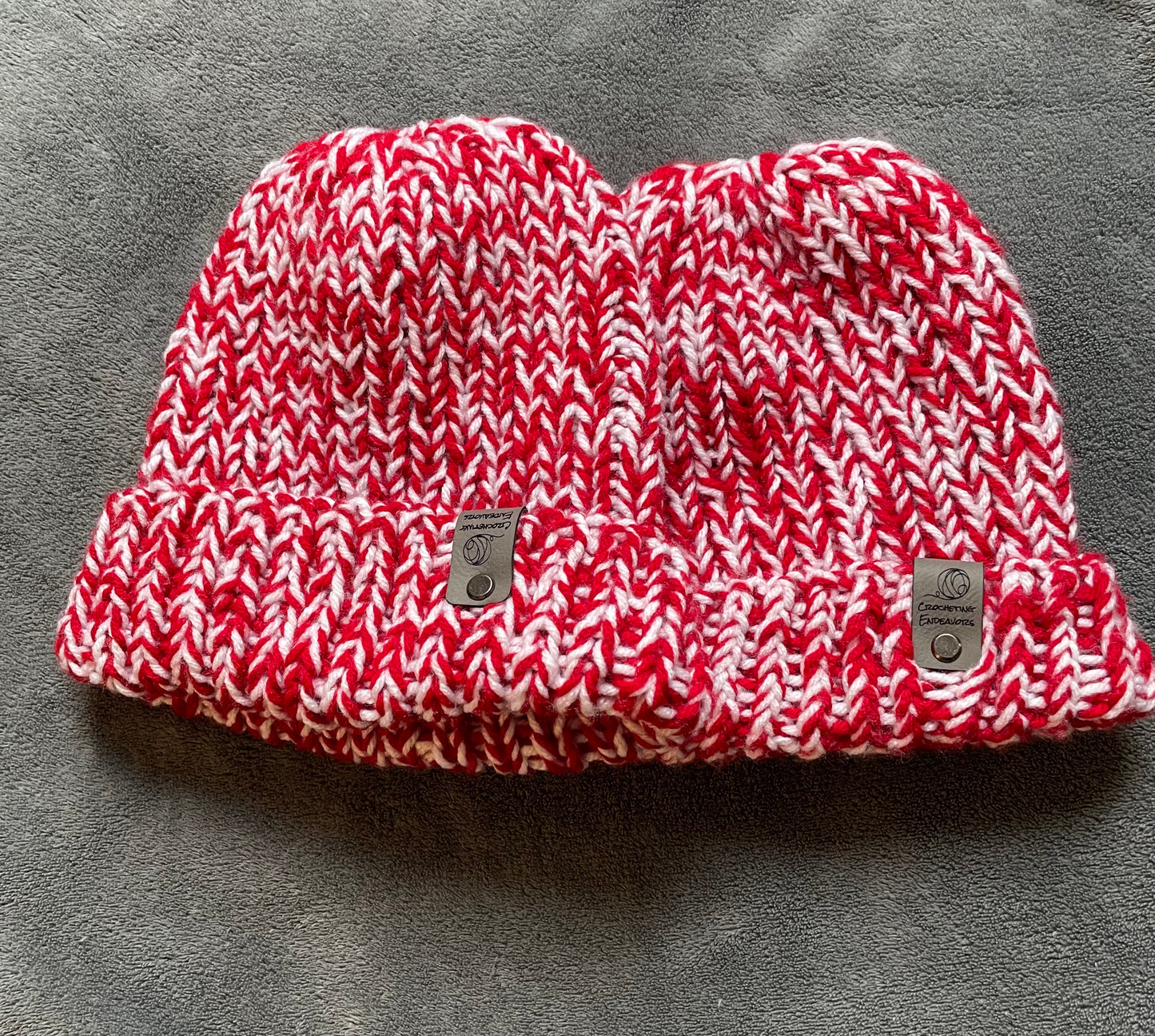 Candy Cane Colored Knit Winter Hat/Beanie/Toque