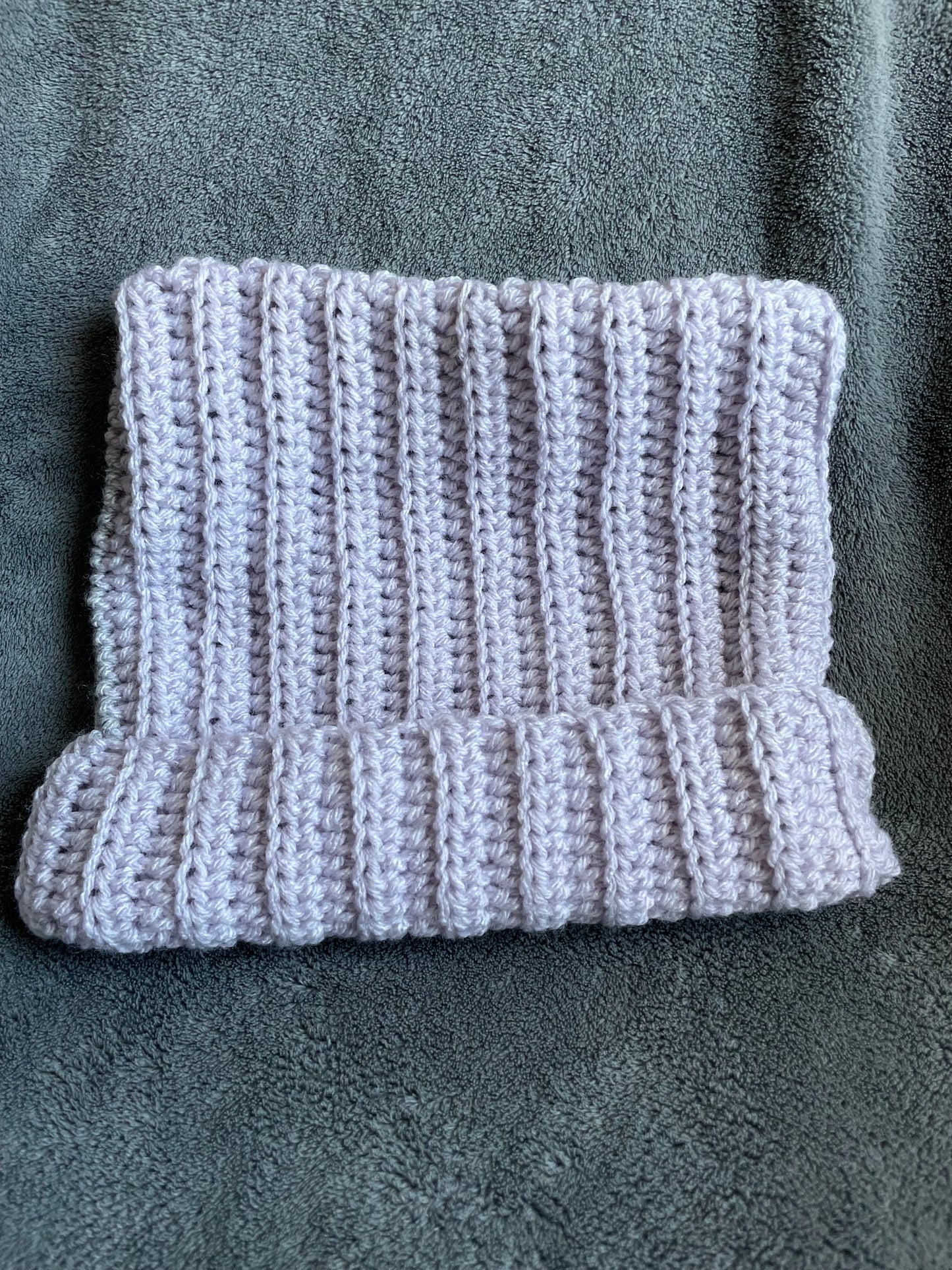 Two-Toned Cat Ear Hat - Heathered Purple and Grey