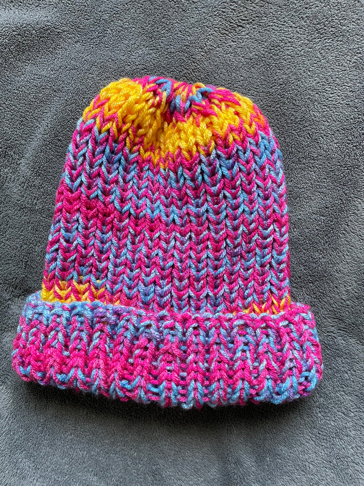 Pansexual Flag Inspired Colors Knit Winter Hat/Beanie/Toque