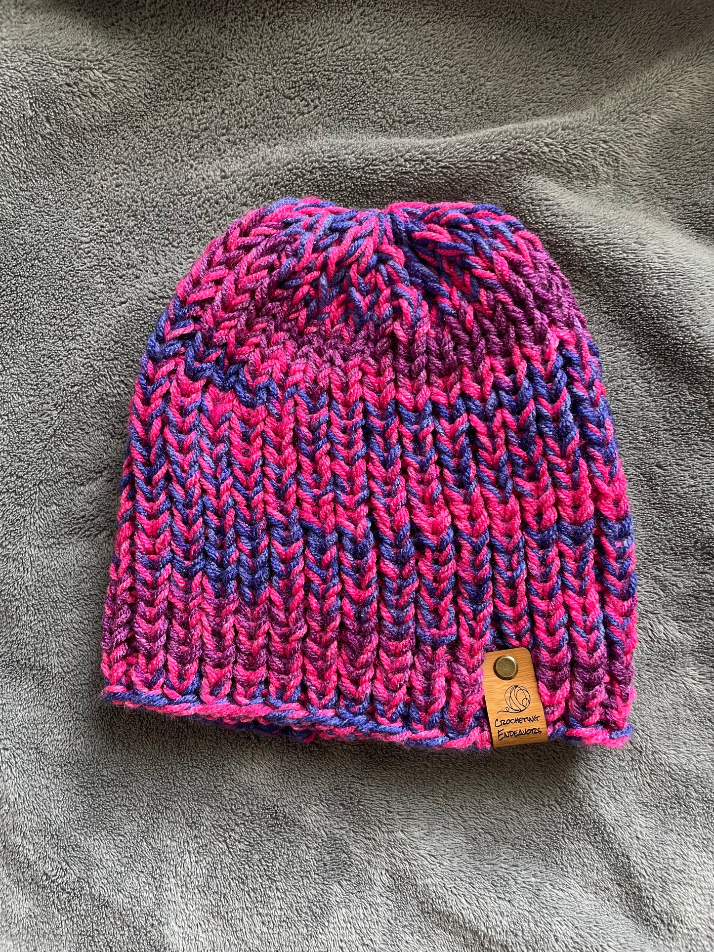 Bisexual Flag Inspired Colors Knit Beanie/Toque