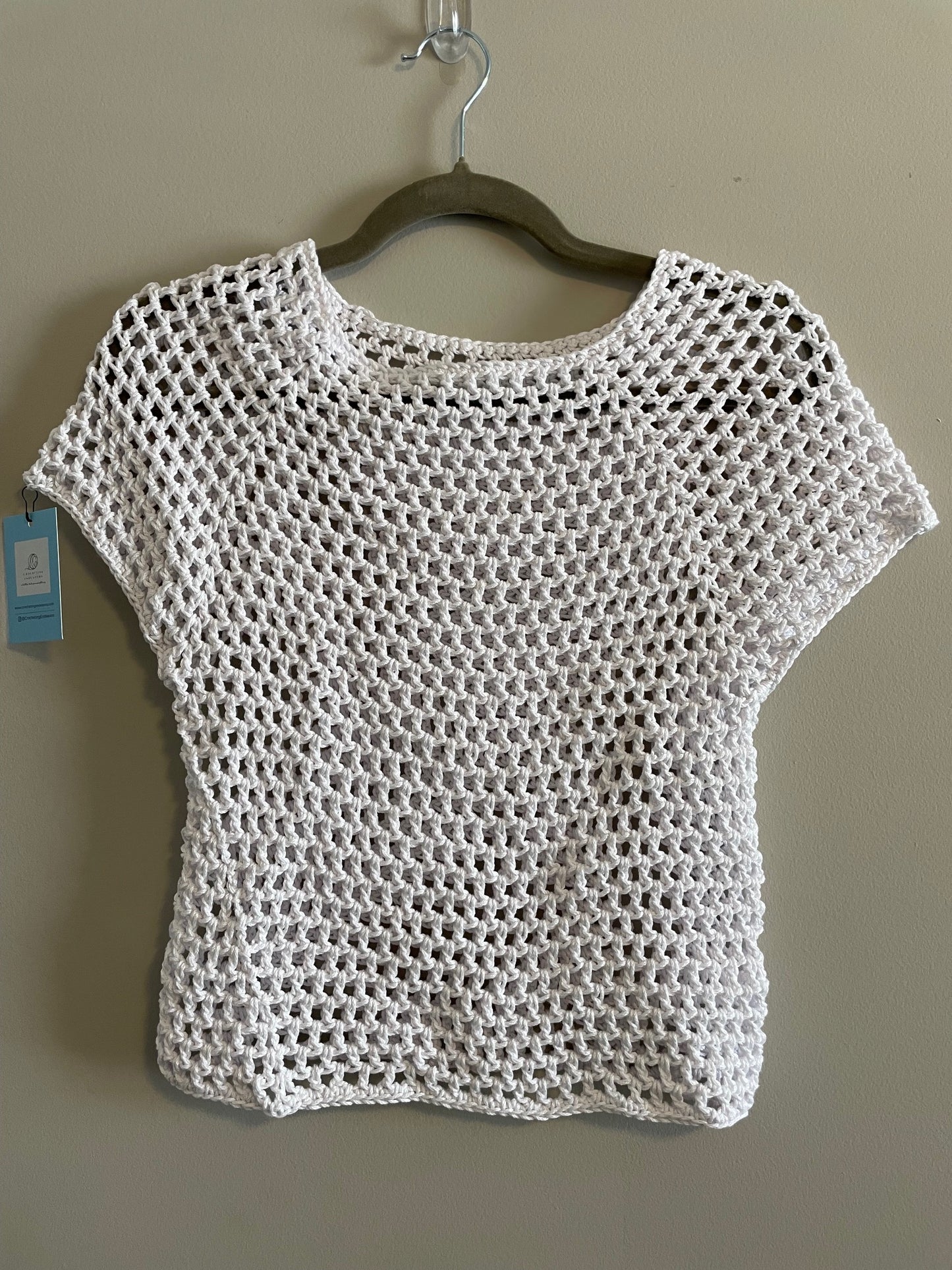 White Mesh Top - X-Small