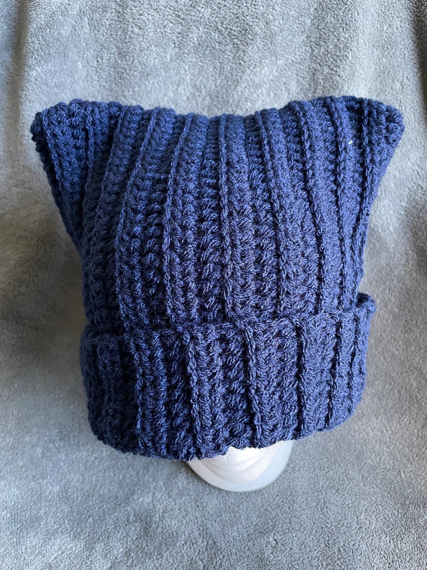 Navy Cat Ear Hat