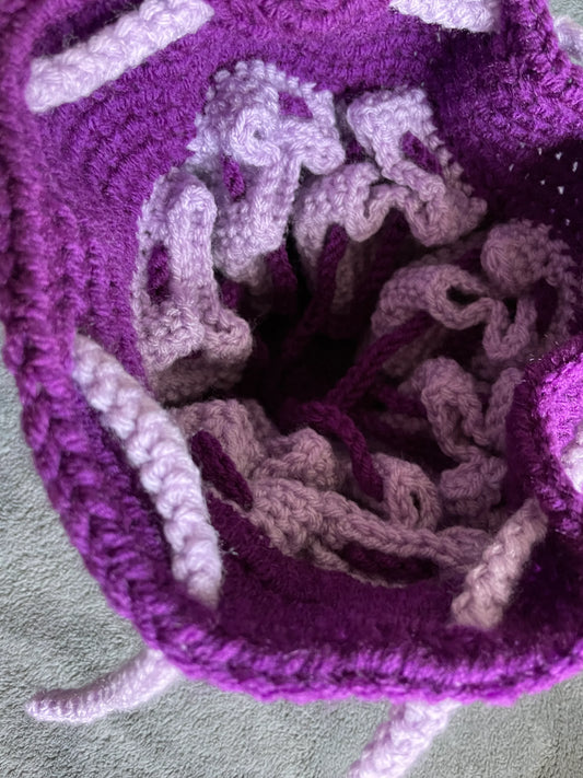 Dark Purple and Lavender Dice Bag of Holding