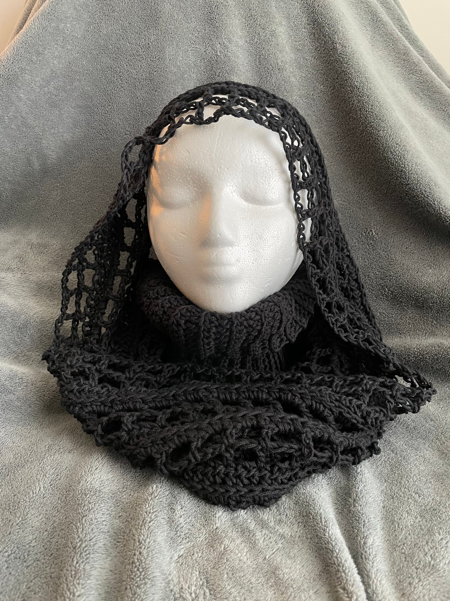 Black Wasteland Hood/Mesh Hood with Face Shield