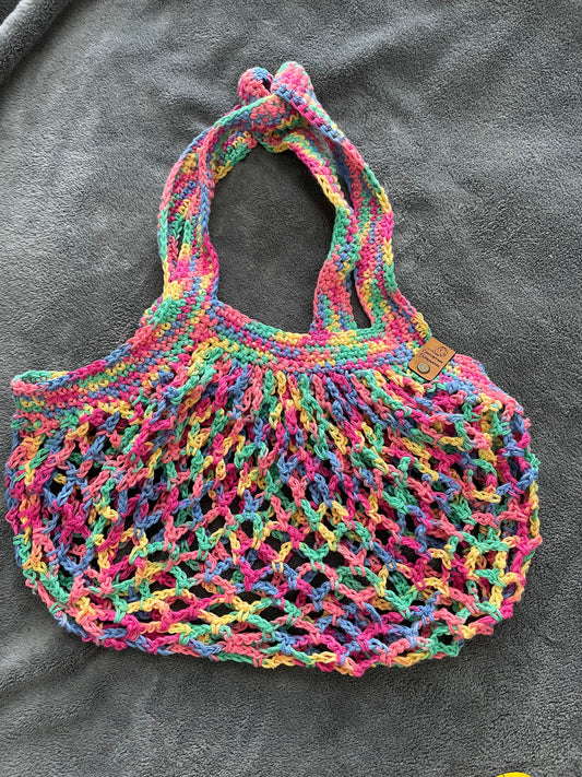 Medium Rainbow Market Bag