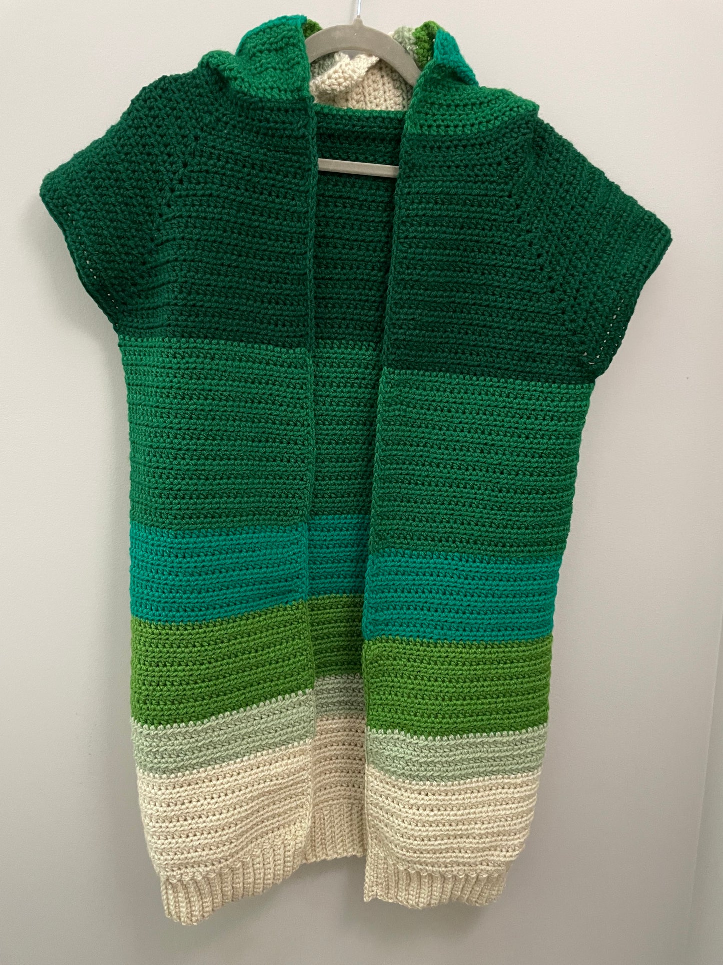 Willow Hooded Vest - Shades of Green
