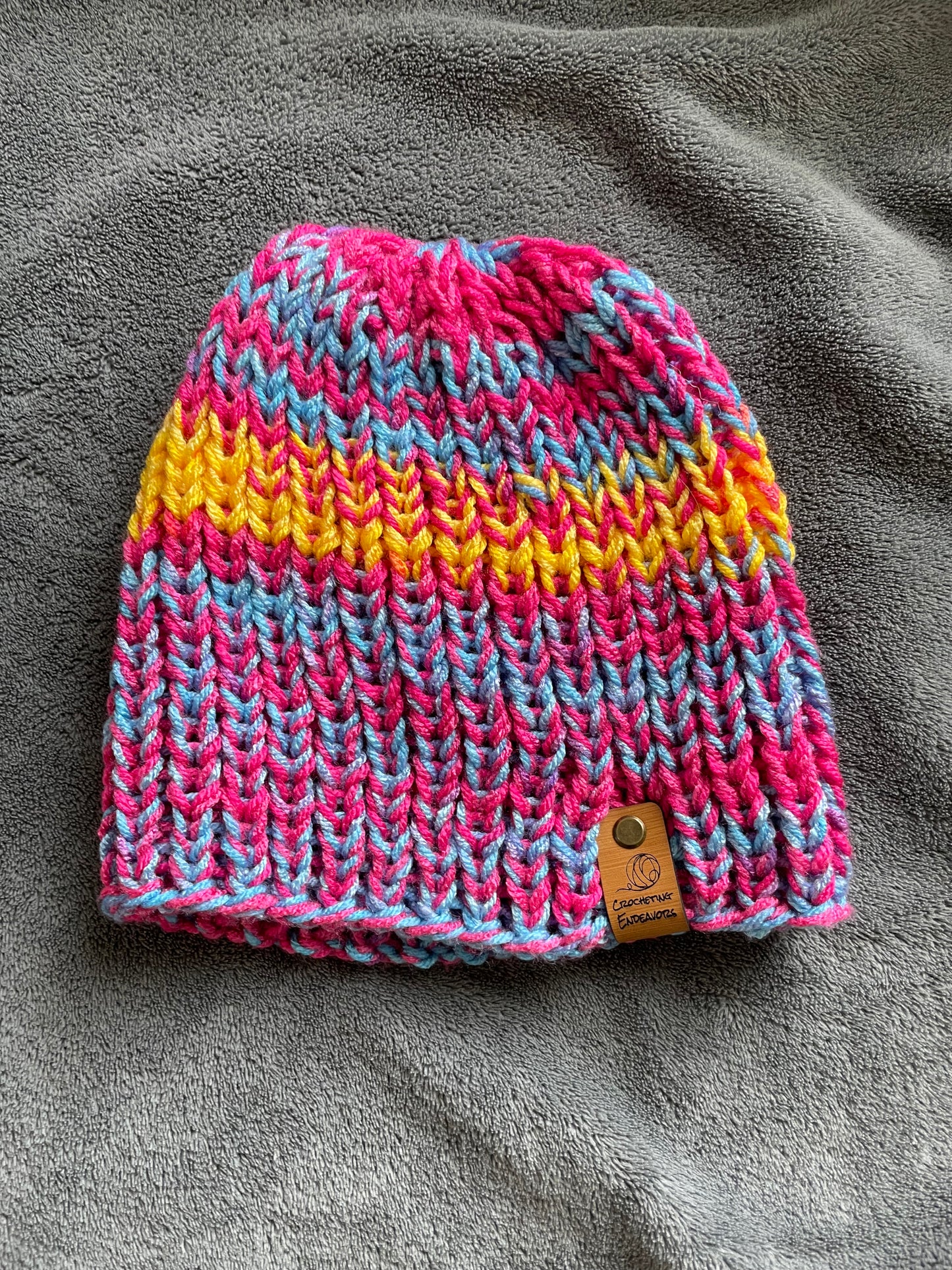 Pansexual Flag Inspired Colors Knit Beanie/Toque