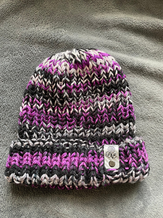 Asexual Flag Inspired Colors Knit Winter Hat/Beanie/Toque