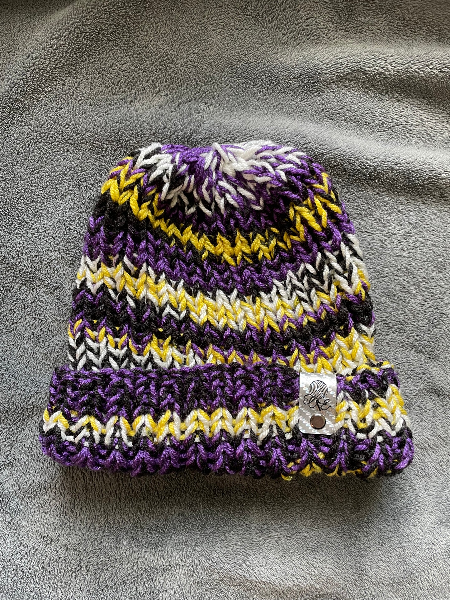 Nonbinary Flag Inspired Colors Knit Winter Hat/Beanie/Toque