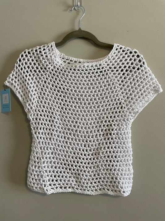 White Mesh Top - X-Small