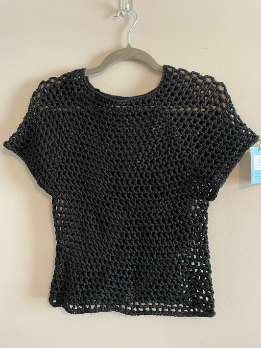 Black Mesh Top - Small