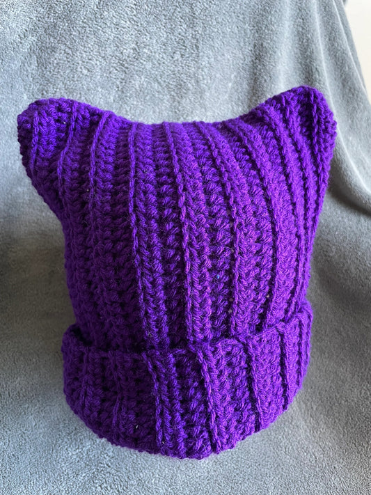 Purple Cat Ear Hat