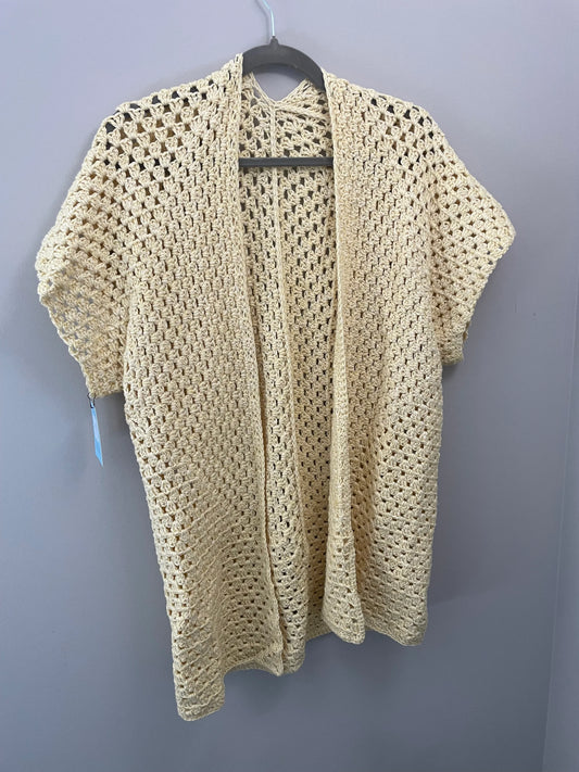 Small Heathered Yellow Sleeveless Cardigan