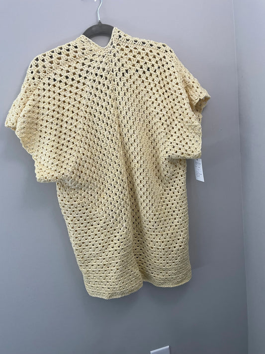 Small Heathered Yellow Sleeveless Cardigan