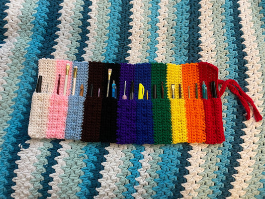 Rainbow Roll Up Art Case Crochet Pattern